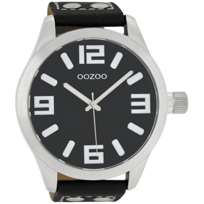 OOZOO Timepieces 51mm Black Leather Strap C1004